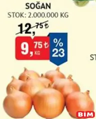 SOĞAN KG fiyat ve kampanya bilgisi
